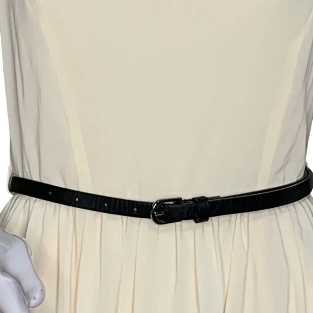 Forever 21 NWT Sheer Dress Sleeveless Cream Hidden Zipper on Back Size S